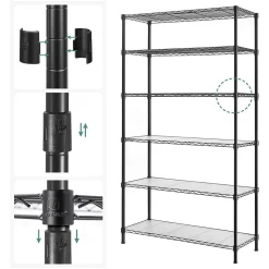 Outlet SONGMICS Égouttoir à vaisselle 2 niveaux Noir