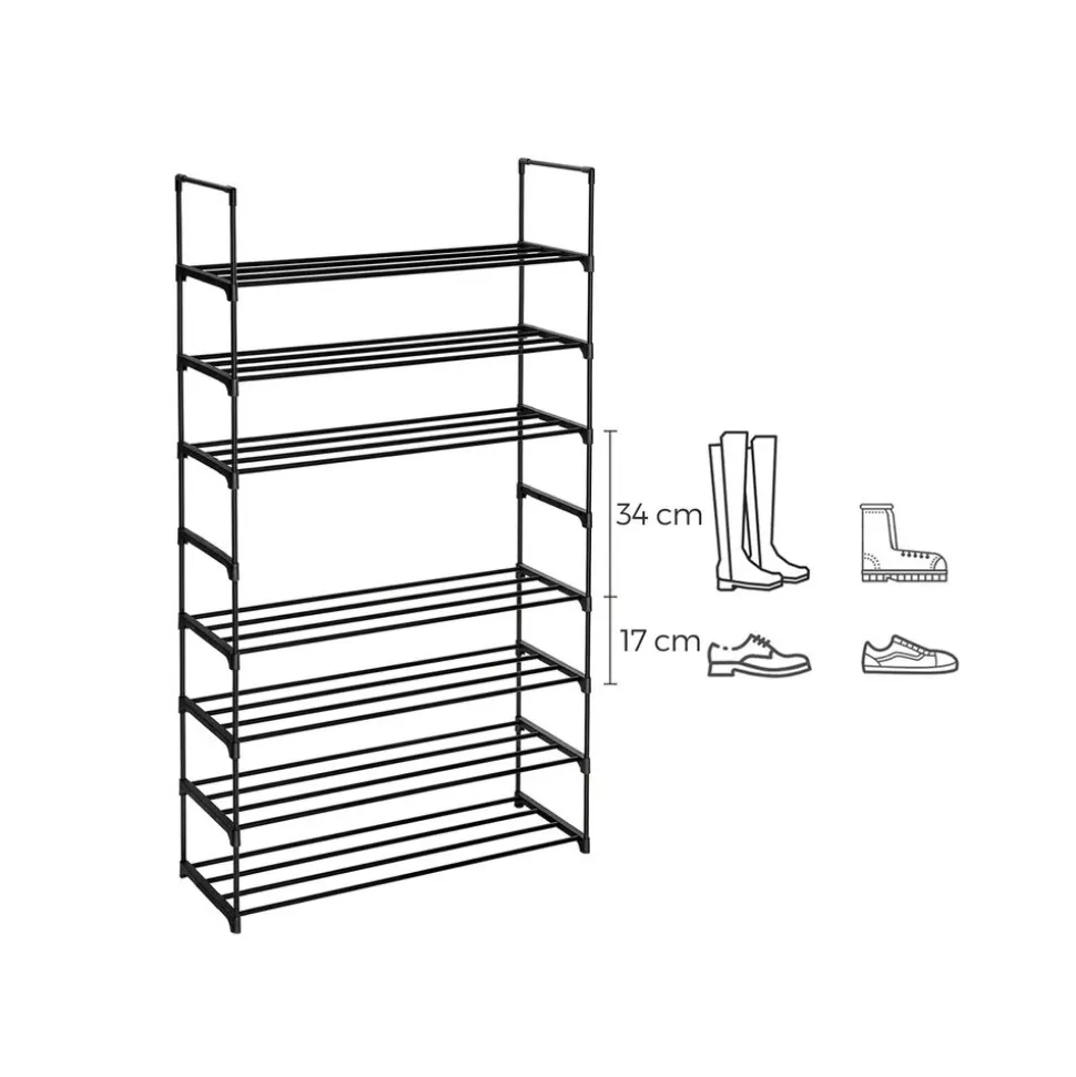 Hot SONGMICS Grand portemanteau industriel Marron Rustique