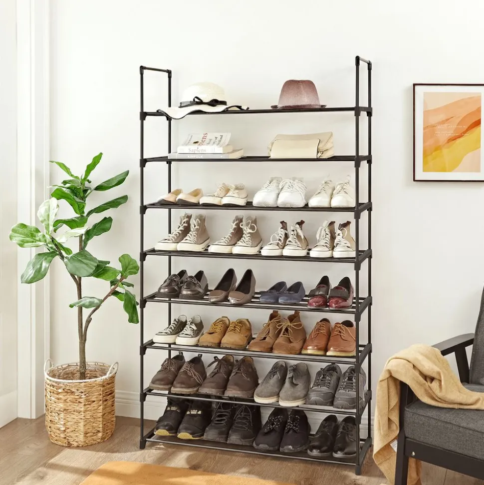 Hot SONGMICS Grand portemanteau industriel Marron Rustique