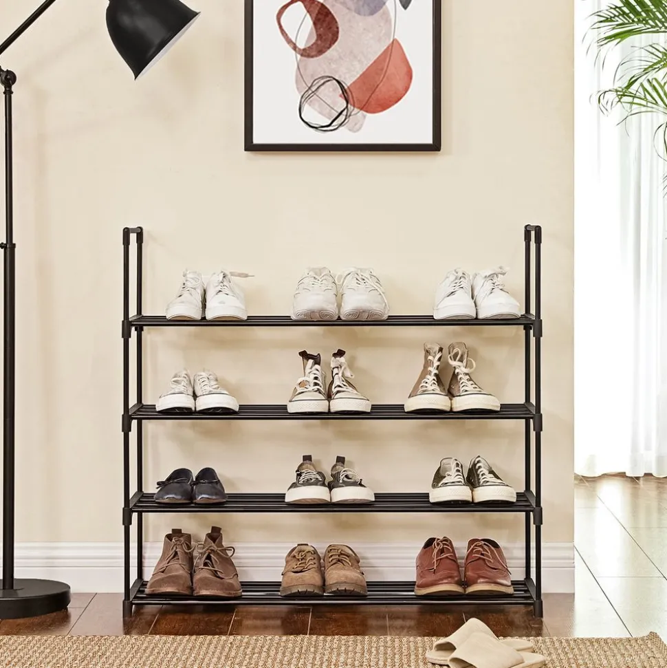 Hot SONGMICS Grand portemanteau industriel Marron Rustique