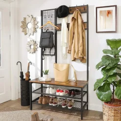 Best SONGMICS Grand porte-manteaux Brun Vintage Noir