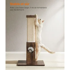 Discount SONGMICS Griffoir pour Chat Marron Rustique