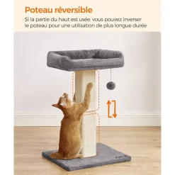 Sale SONGMICS Griffoir pour chat 71 cm girs clair