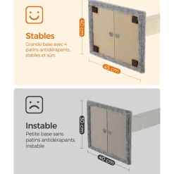 Sale SONGMICS Griffoir pour chat 71 cm girs clair