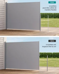 Store SONGMICS Housse de parasol Gris