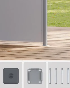 Store SONGMICS Housse de parasol Gris