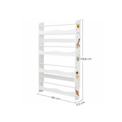 New SONGMICS Industriel Bibliothèque Blanc