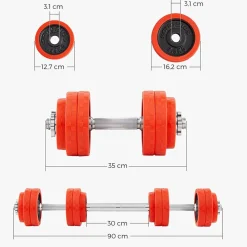 Best Sale SONGMICS Kit haltères 30 kg rouge