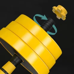 Discount SONGMICS Kit haltères ajustables jaune