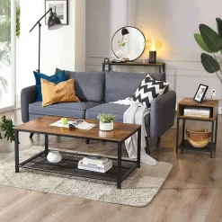 Sale SONGMICS 160L Panier à linge 3 compartiments couleur boisée