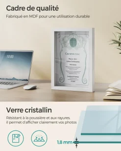 Shop SONGMICS 50L Sacs poubelle à cordon 40 pièces Blanc