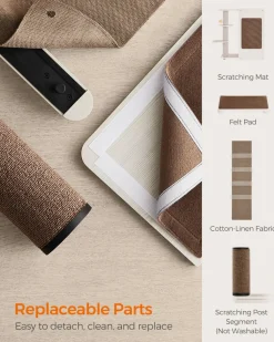 Online SONGMICS Land Enemble de 7 meubles pour chat muraux Marron Avoine + Marron Café