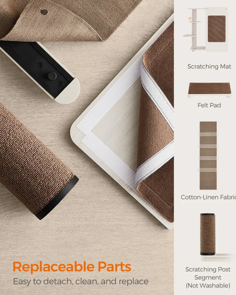 Online SONGMICS Land Enemble de 7 meubles pour chat muraux Marron Avoine + Marron Café