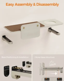 Best Sale SONGMICS Large étagère murale pour chat avec tapis en tissu Marron Avoine + Marron Café