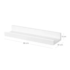 Best Sale SONGMICS LED Moderne Meuble TV avec Étagères Ouvertes en Verre Blanc