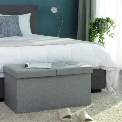 Discount SONGMICS Lit 2 personnes noir