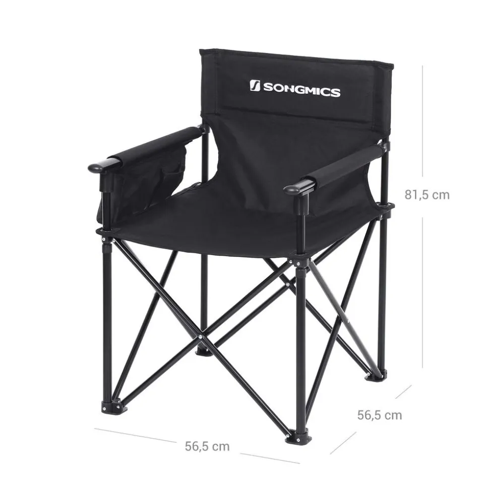 Fashion SONGMICS Lit de camp M noir