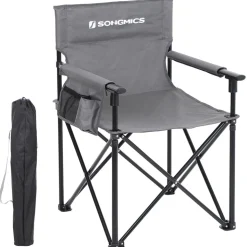 Fashion SONGMICS Lit de camp M noir