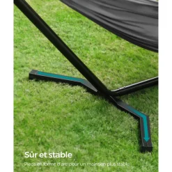 Sale SONGMICS Lit de camp matelas noir