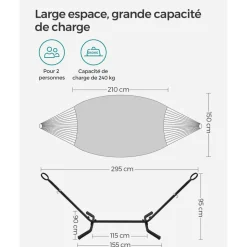 Sale SONGMICS Lit de camp matelas noir