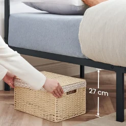 Flash Sale SONGMICS Lit double Noir