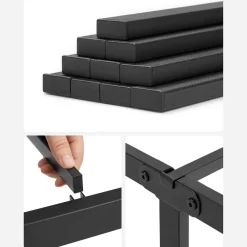 Flash Sale SONGMICS Lit double Noir