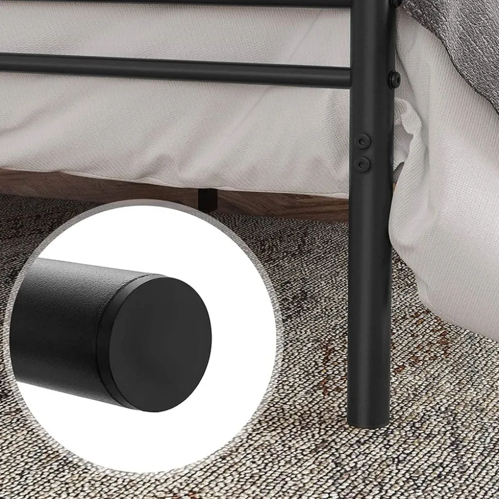 Clearance SONGMICS Lit une place métal Noir