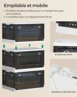 Best Sale SONGMICS Lot de 3 Boîtes de Rangement pour décorations de Noël