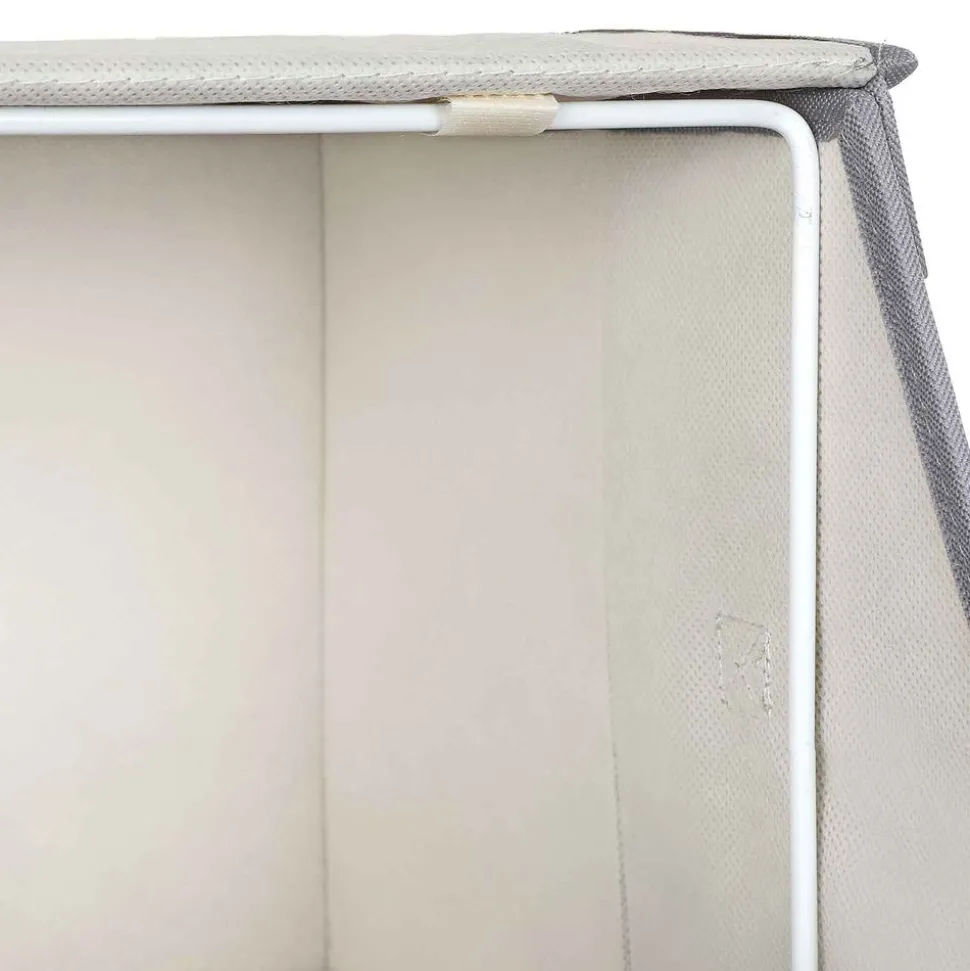 Clearance SONGMICS Lot de 3 boîtes de rangement pliables en tissu encre noire Beige Sable