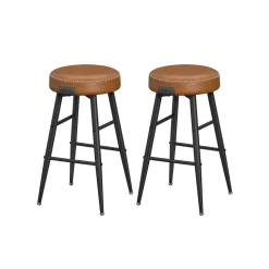 Sale SONGMICS Lot de 2 chaise salle à manger marron caramel et noir d'encre