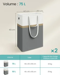 Best Sale SONGMICS Lot de 50 cintres en plastique 41,7 cm pour placard noir d'encre