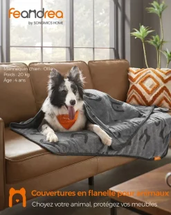 Sale SONGMICS Lot de 3 couvertures pour animaux xl 152 x 127 cm gris ardoise