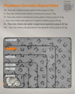 Sale SONGMICS Lot de 3 couvertures pour animaux xl 152 x 127 cm gris ardoise