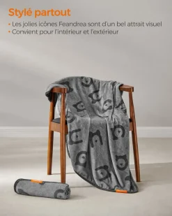 Sale SONGMICS Lot de 3 couvertures pour animaux xl 152 x 127 cm gris ardoise