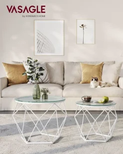 Cheap SONGMICS Lot de 2 tables de chevet lumière 3 couleurs 35 x 40 x 18 cm noir boisé