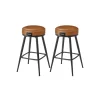 Online SONGMICS Lot de 2 tabourets de bar chromé revêtement en tissu gris