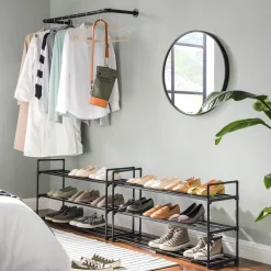 Store SONGMICS Lot de 2 étagères à chaussures Blanc