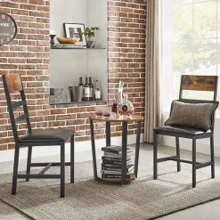 Fashion SONGMICS Lot table et chaises de bar Noir