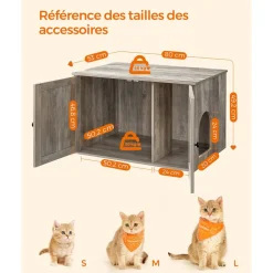 Store SONGMICS Maison de toilette pour chat