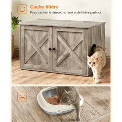 Store SONGMICS Maison de toilette pour chat