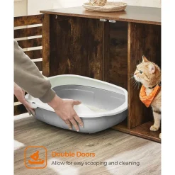 Flash Sale SONGMICS Maison de toilettes pour chat Brun Vintage Noir