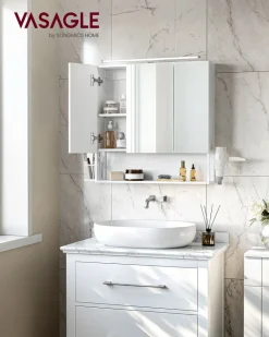 Online SONGMICS Mallette de maquillage acrylique Blanc