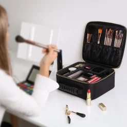 Store SONGMICS Mallette de maquillage M noir