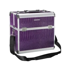 Hot SONGMICS Mallette make-up croco violet