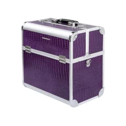 Hot SONGMICS Mallette make-up croco violet