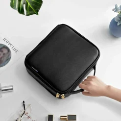 Clearance SONGMICS Mallette make-up voyage noir Blanc