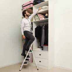 Hot SONGMICS Marchepied 2 marches Argent