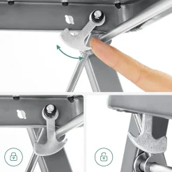 Sale SONGMICS Marche-pieds pliable Gris