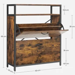 Cheap SONGMICS Meuble à chaussures 2 abattants