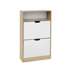 Clearance SONGMICS Meuble à chaussures 2 abattants Blanc